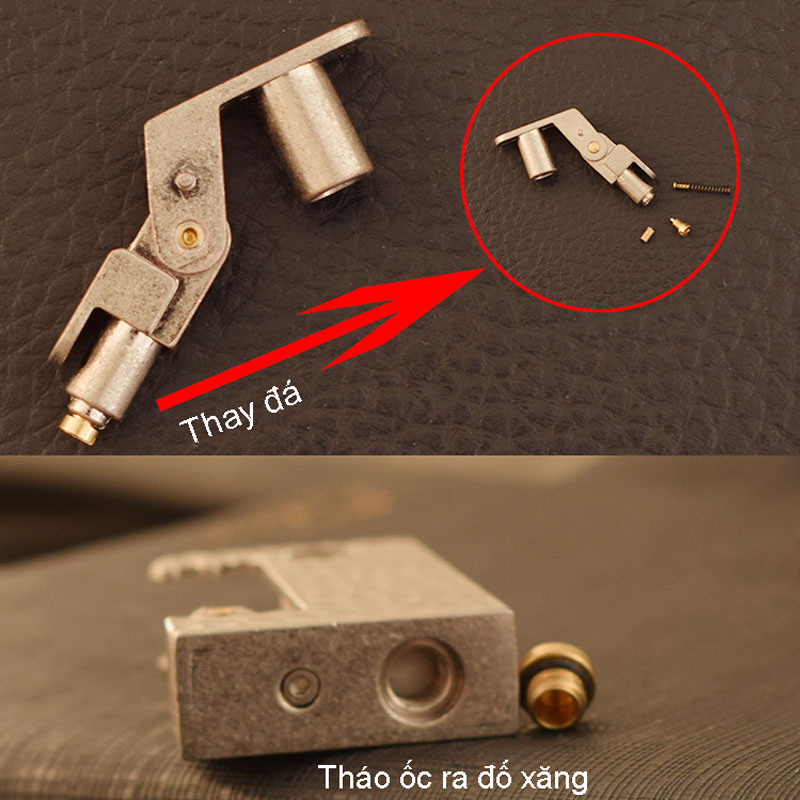 Hột Quẹt Bật Lửa Xăng Đá Dolphin HY-752 Kiểu Dáng Cổ Điển, Đánh Lửa Tự Động - VÀNG