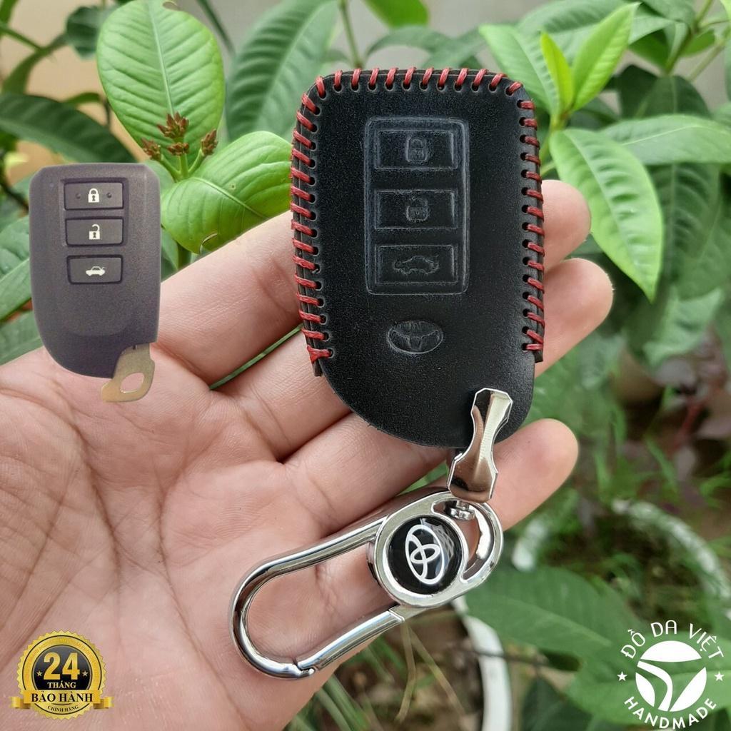 Bao Da Chìa Khóa TOYOTA Vios G 2019- 2023, Yaris. Da Bò Nhập Khẩu , Khắc Tên + Số ĐT Chủ Xe