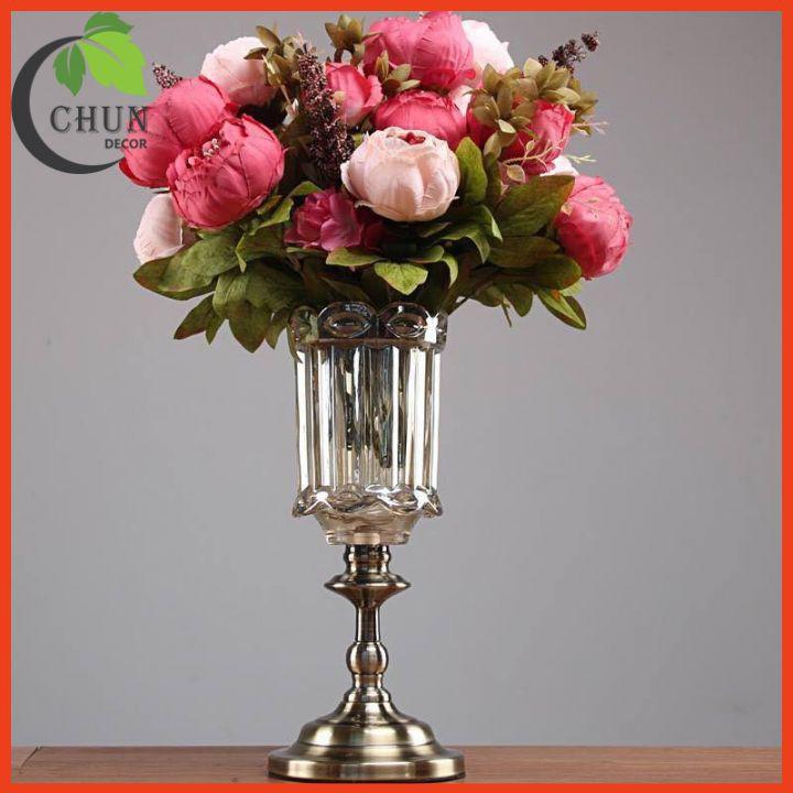 Hoa giả - cành hoa mẫu đơn Peony 8 bông cỡ lớn biểu tượng cho sự giàu sang, phú quý trang trí nhà cửa, văn phòng