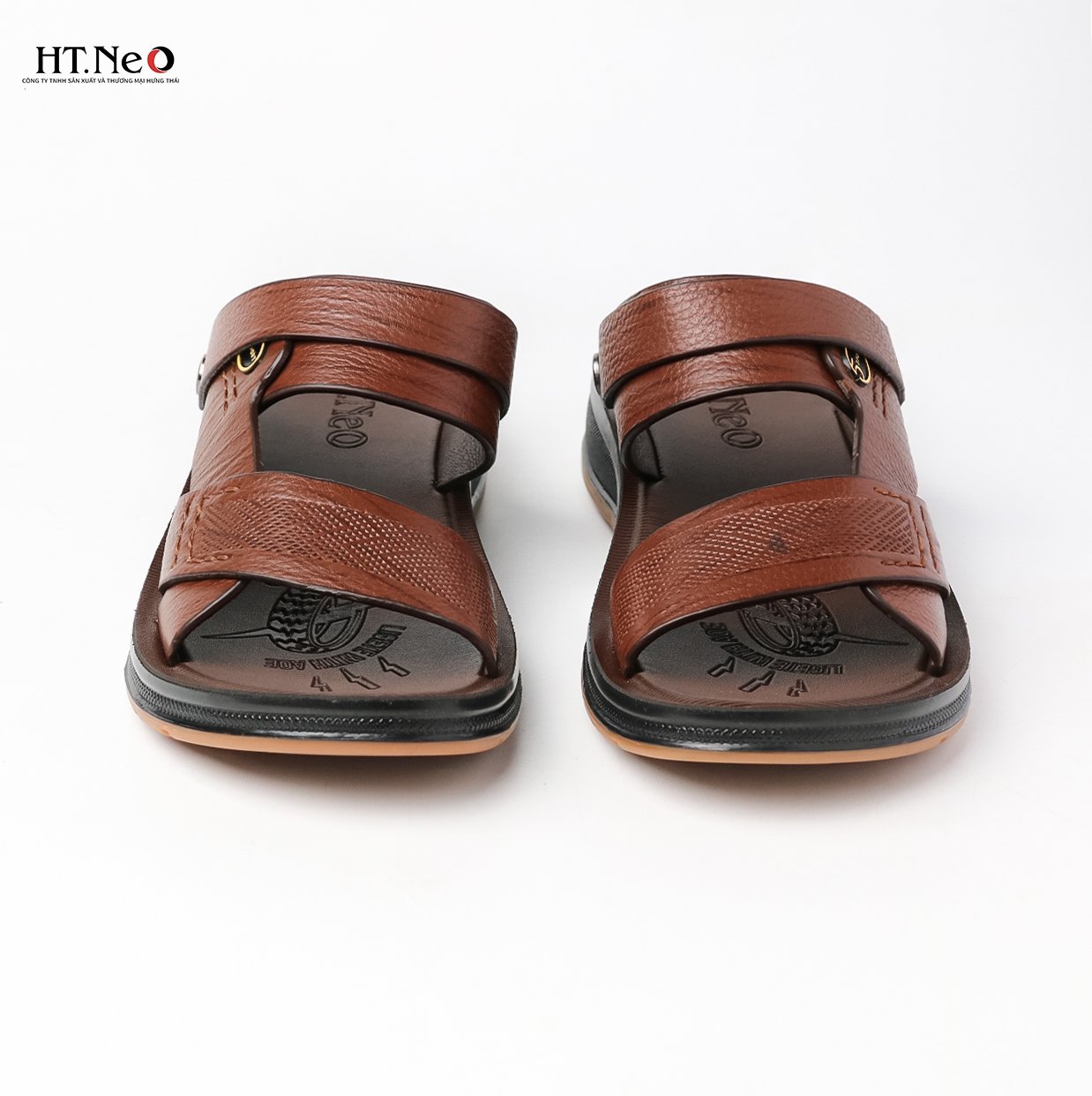 Sandal da bò- dép da HT.NEO da bò thật 100% kết hợp đế kếp cao 3,5cm cực đẹp khâu may chân quai siêu chắc chắn SD88