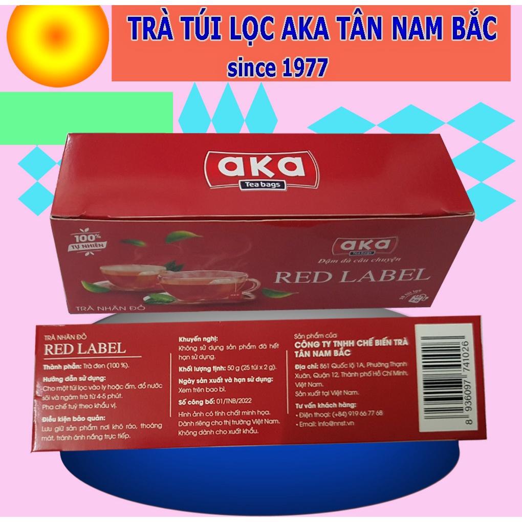 Trà túi lọc Nhãn đỏ AKA Red Label 1 túi lọc 2g, hộp 25 túi lọc 50g hoạc 100 túi lọc 200g