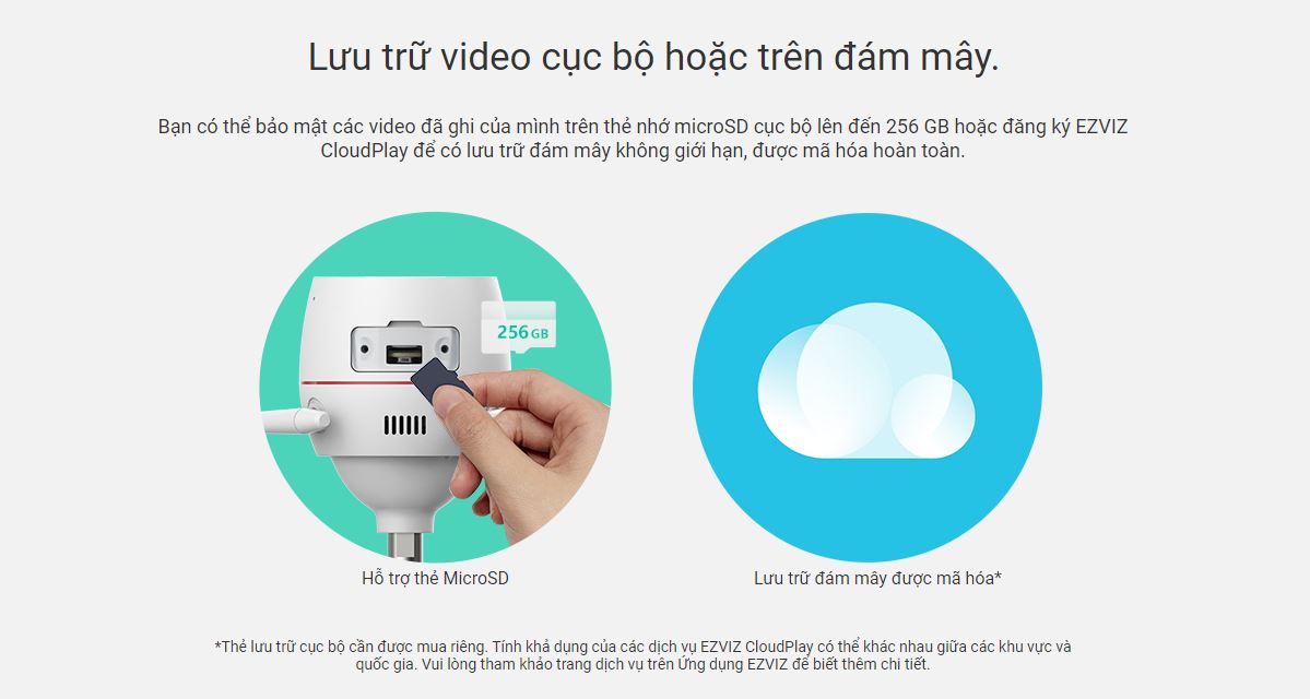 Camera WiFi Ngoài Trời EZVIZ C3TN 2K OutPro Có Màu Sắc Ngay Cả Vào Ban Đêm -  Bảo Hành 24 tháng