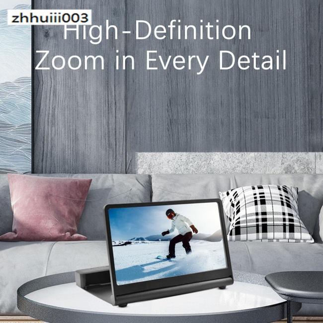 Bộ Khuếch Đại Âm Thanh Điện Thoại Di Động Zhiyuhi F12 Hd Màn Hình Lớn 12 Inch Bluetooth 6d