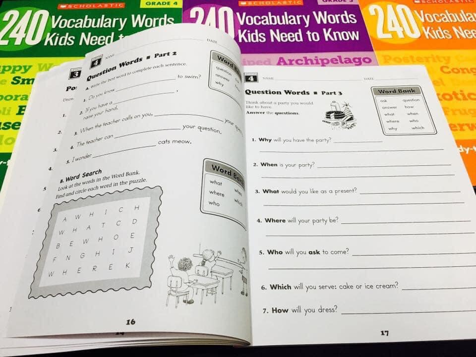 240 Vocabulary words kids need to know Grade 1-6 (6q có đáp án cuối) nhập khẩu