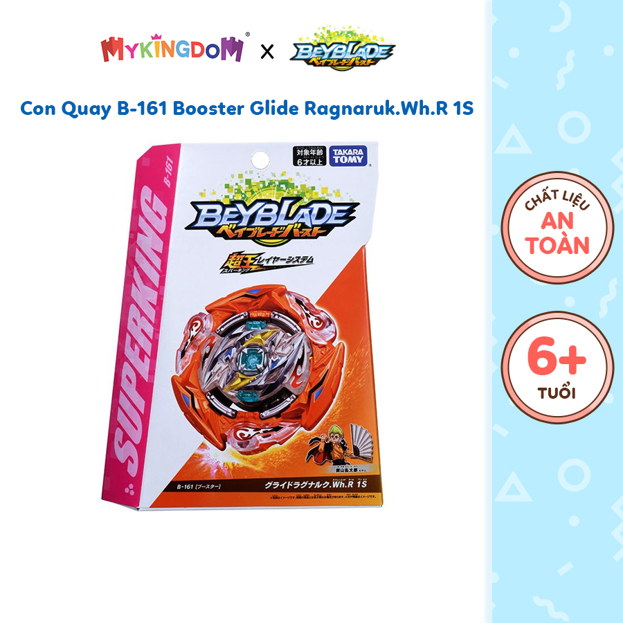 Đồ Chơi BEYBLADE Con Quay B-161 Booster Glide Ragnaruk.Wh.R 1S 157205