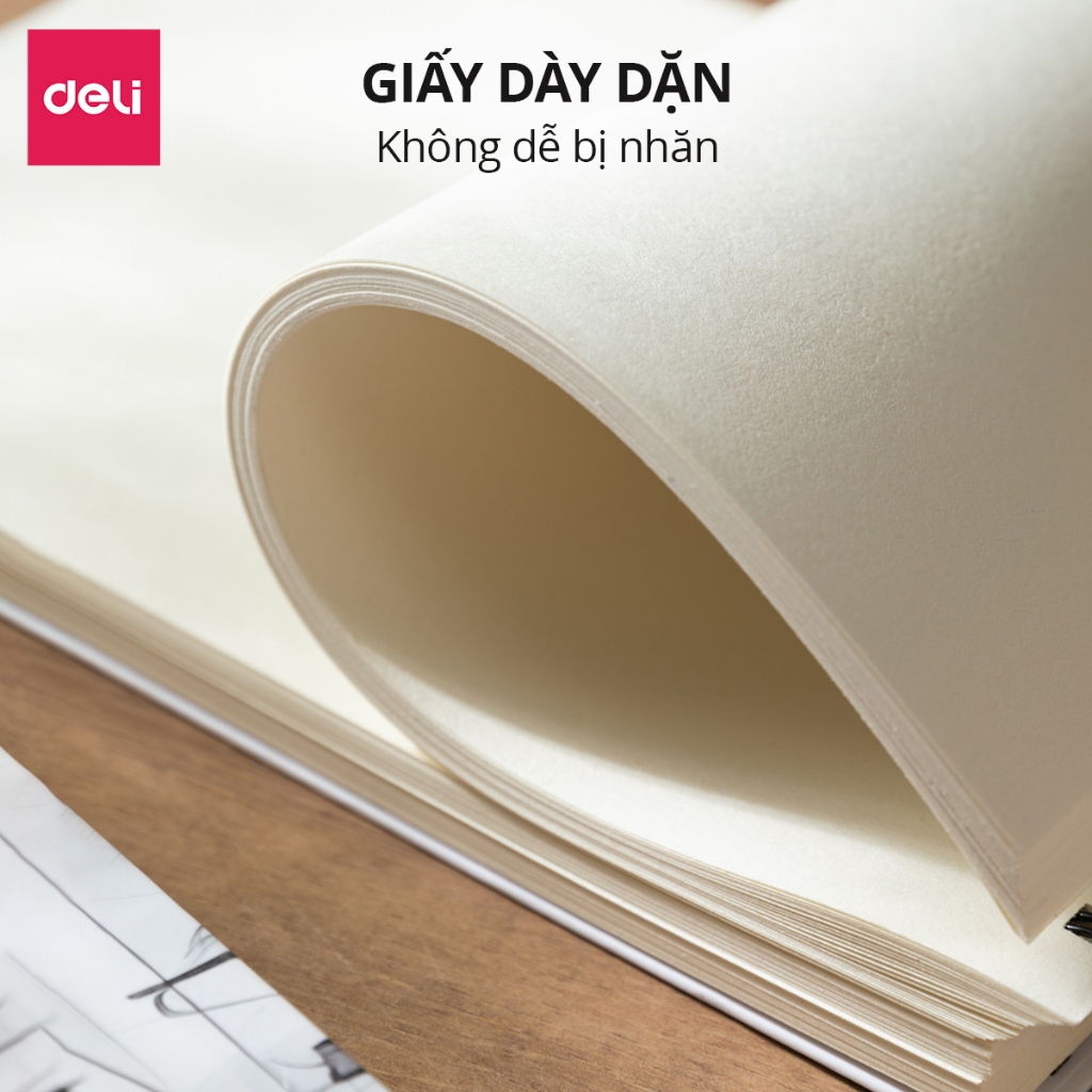 Sổ Vẽ Chuyên Dụng A3 A4 A5 Dmast Cao Cấp Deli - 160/ 300gsm Vẽ Chì Phác Họa Sketchnote Màu Nước Cơ Bản Chuyên Nghiệp