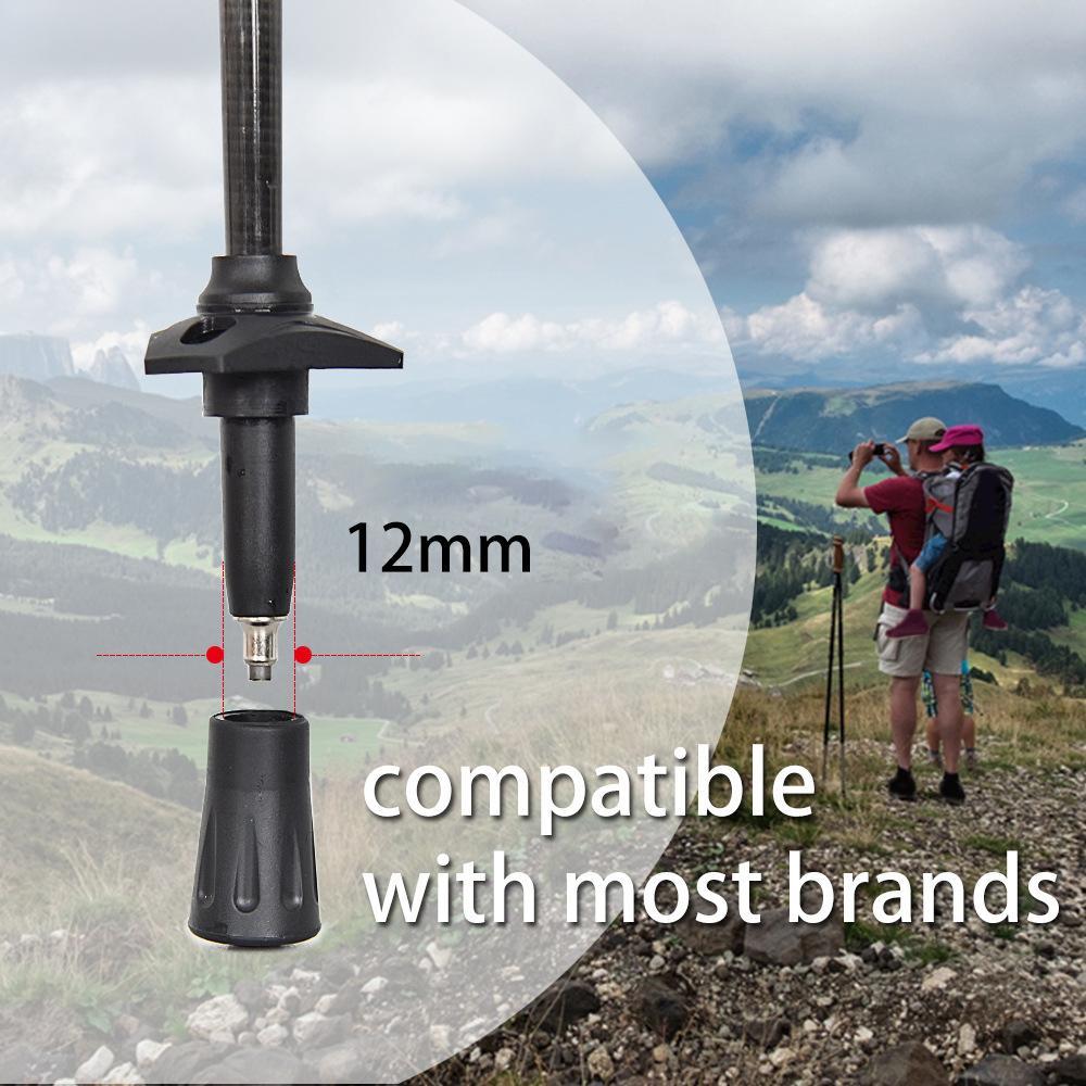 4x Walking Pole Tip Trekking Pole Tips Hiking Poles Rubber Tips for Camping