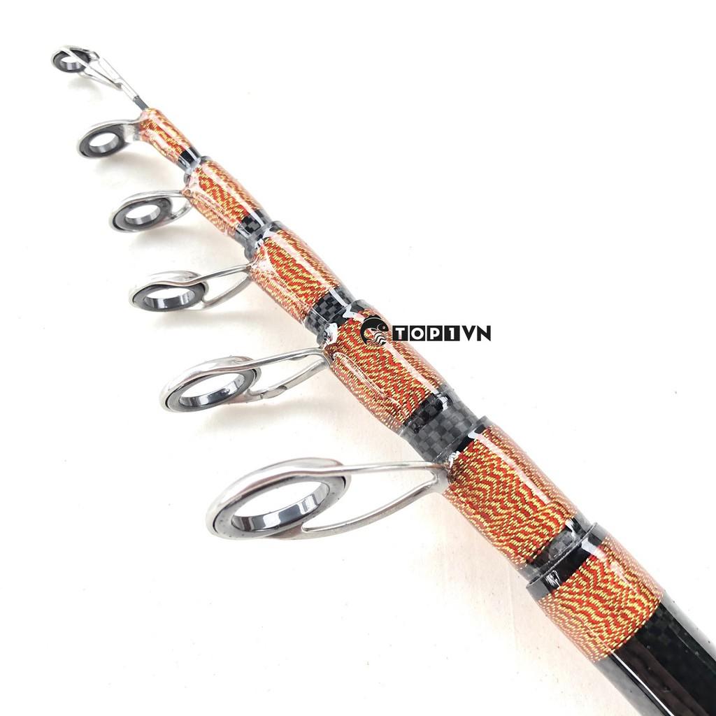 Cần Câu Lure Rút Gọn 55cm Cán Gỗ Cao Cấp