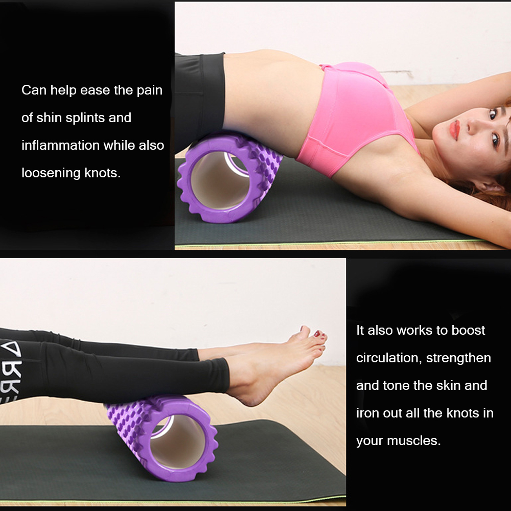Khối tập yoga con lăn có vân Massage thư giãn cơ bắp