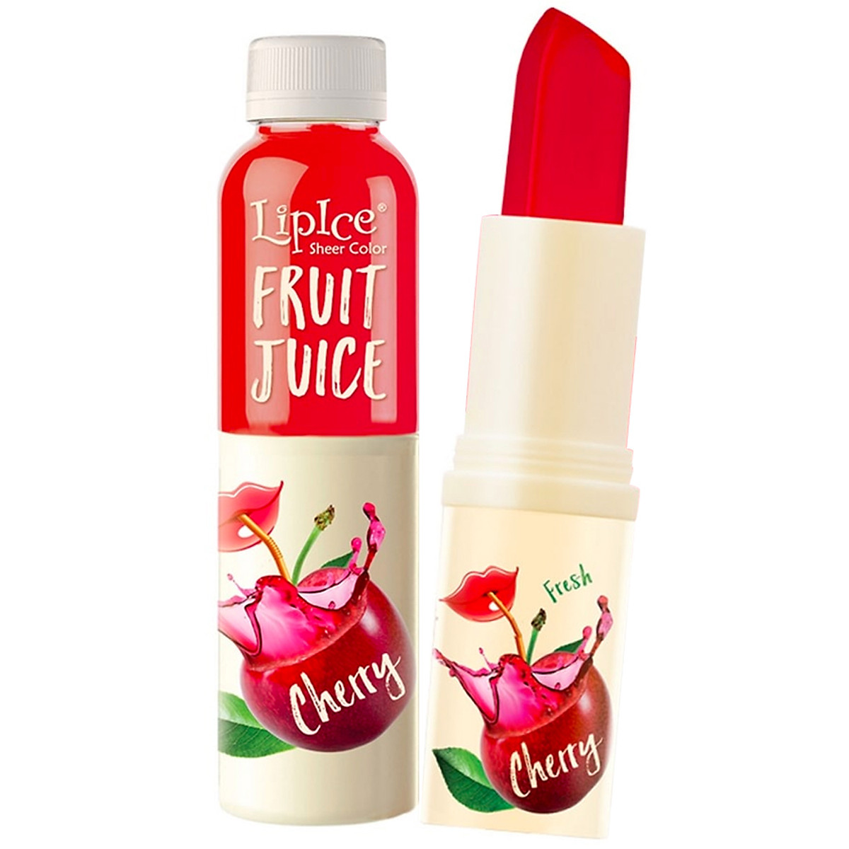 LipIce Son Dưỡng Môi Chiết Xuất Trái Cây Màu Đỏ Tươi Sheer Color Fruit Juice 4g