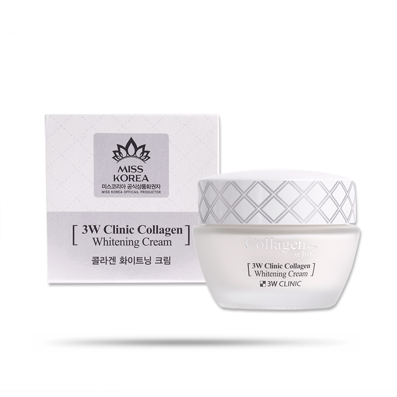 Combo dưỡng trắng da bổ sung collagen 3W Clinic (Collagen Whitening Clear Softener 150ml + Collagen Whitening Cream 60ml)