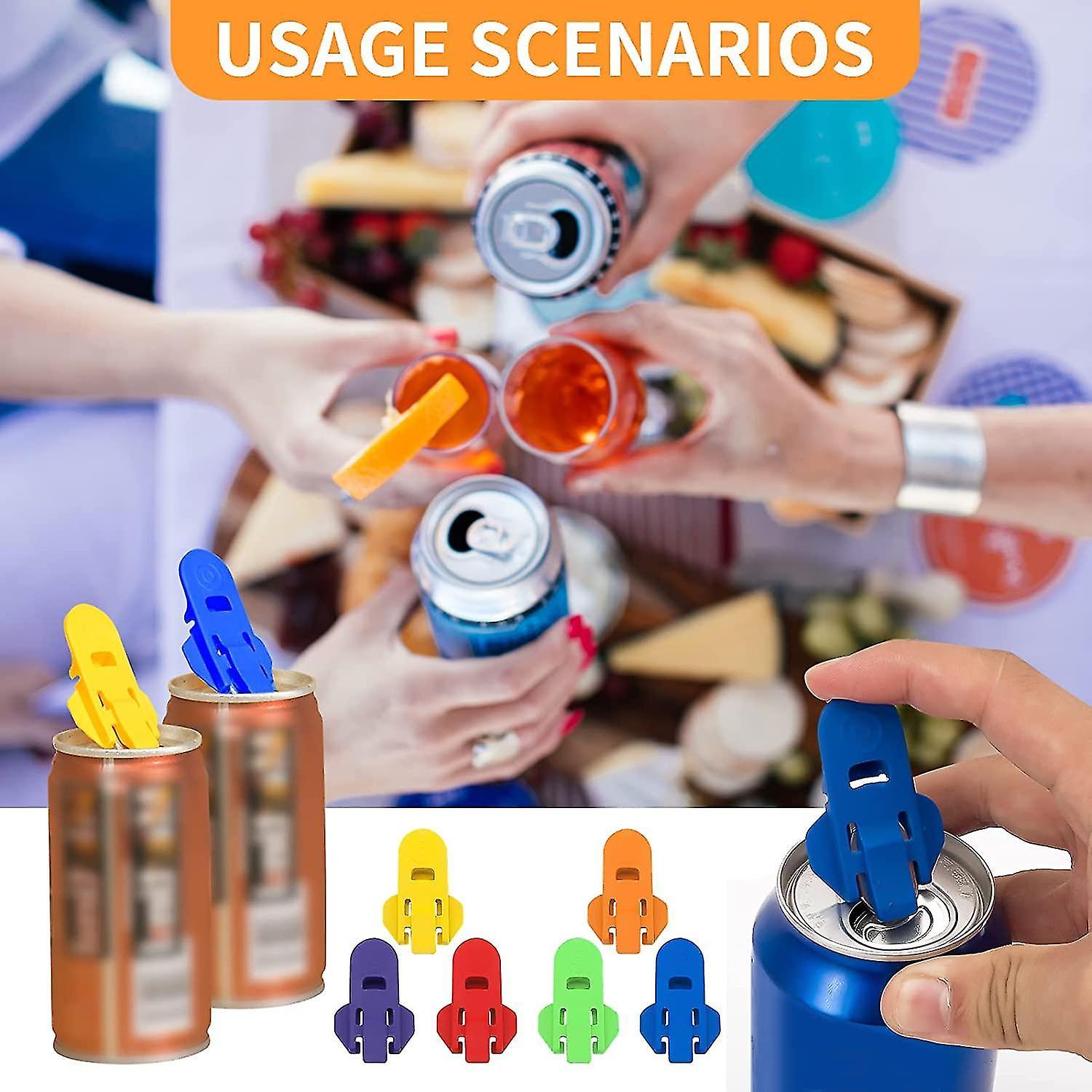 Hướng Dẫn Sử Dụng Dụng Cụ Mở Lon Dễ Dàng, 6 Cái Đồ Khui Lon Bia SODA Nhiều Màu Sắc Đồ Can Bảo Vệ, Nhãn Bảo Vệ Bằng Nhựa Cao Cấp Dụng Cụ Mở Lon DÙNG CHO Phổ Biến