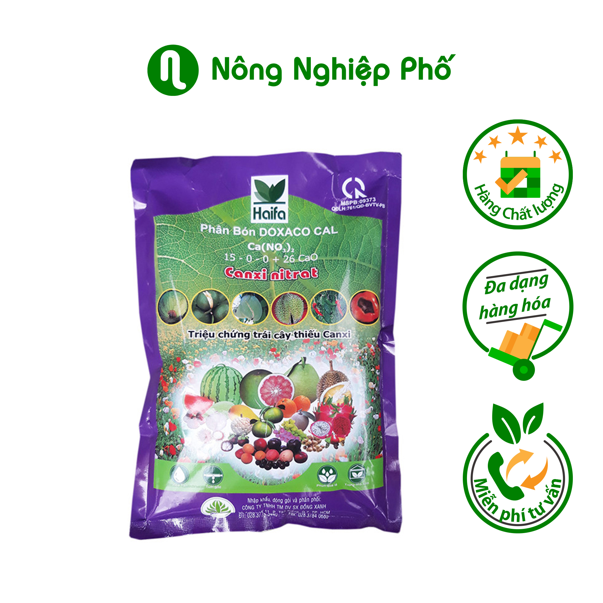 Phân bón Canxi Nitrat - Ca(NO3)2 - Gói 1kg