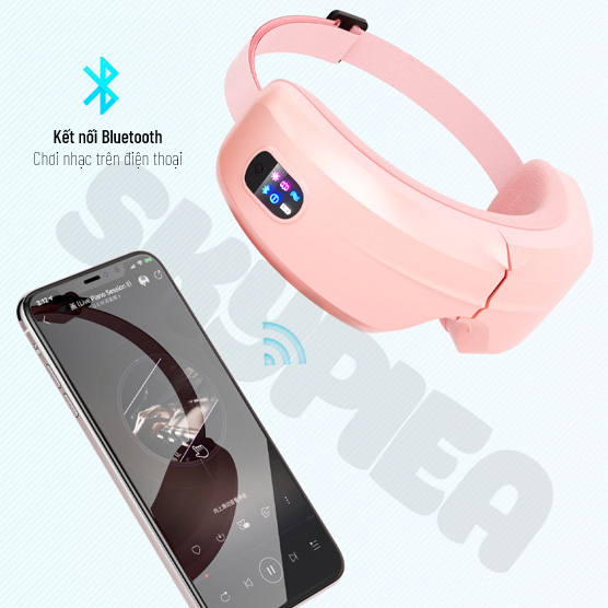 Kính Massage Mắt -Tích Hợp Bluetooth Nghe Nhạc Thư Giãn Giảm Bọng Mắt - 5 Chế Độ Massage Khác Nhau, Gấp Gọn 180°- Giảm Quầng Thâm Mắt - Máy Massage Toàn Thân - Massage Mắt