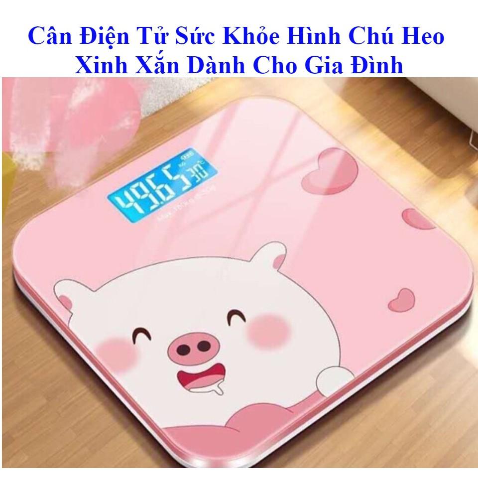 Cân Điện Tử Sức Khỏe Hình Chú Heo Xinh Xắn Dành Cho Gia Đình - Tiện Lợi - Chính Xác