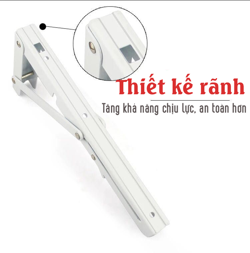 Bộ 2 giá đỡ Ke bàn gấp treo tường thông minh thép không gỉ - Dùng cho bàn học, bàn ăn, bàn làm việc, kệ trang trí – MH2011