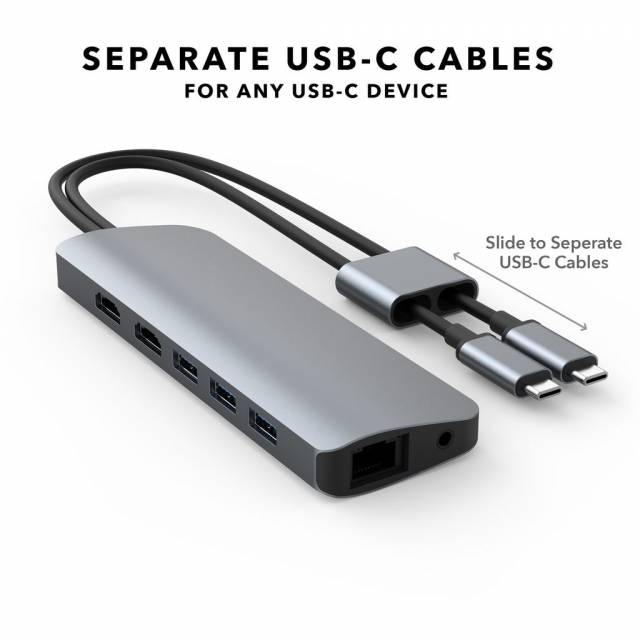 Cổng Chuyển HYPERDRIVE VIBER 10-IN-2 4K60HZ USB-C HUB FOR MACBOOK, IPADPRO, LAPTOP, SMARTPHONE (HD392) - Hàng Chính Hãng