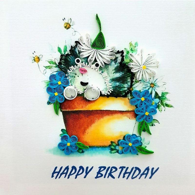 THIỆP QUILLING, THIỆP HANDMADE ĐỘNG VẬT