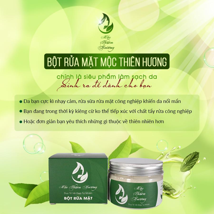 Bột Rửa Mặt Mộc Thiên Hương Giúp Làm Sạch Da Và Đắp Mặt Nạ (100g)