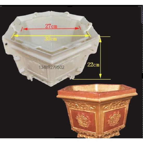 khuôn đúc chậu lục giác 30 và chân đôn