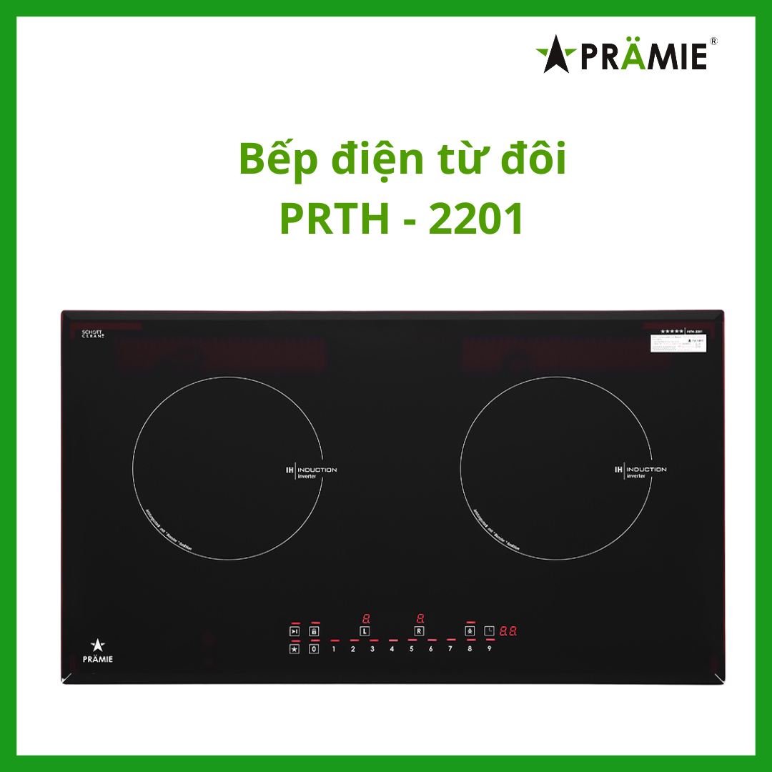 Bếp điện từ đôi Pramie PRTH - 2201_Hai Từ_Hàng nhập khẩu Thái Lan