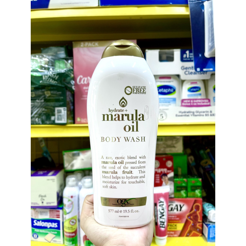 Sữa Tắm Tẩy Tế Bào Chết OGX Hydrate Marula Oil Body Wash 577ml ( không xuất hóa đơn đỏ )