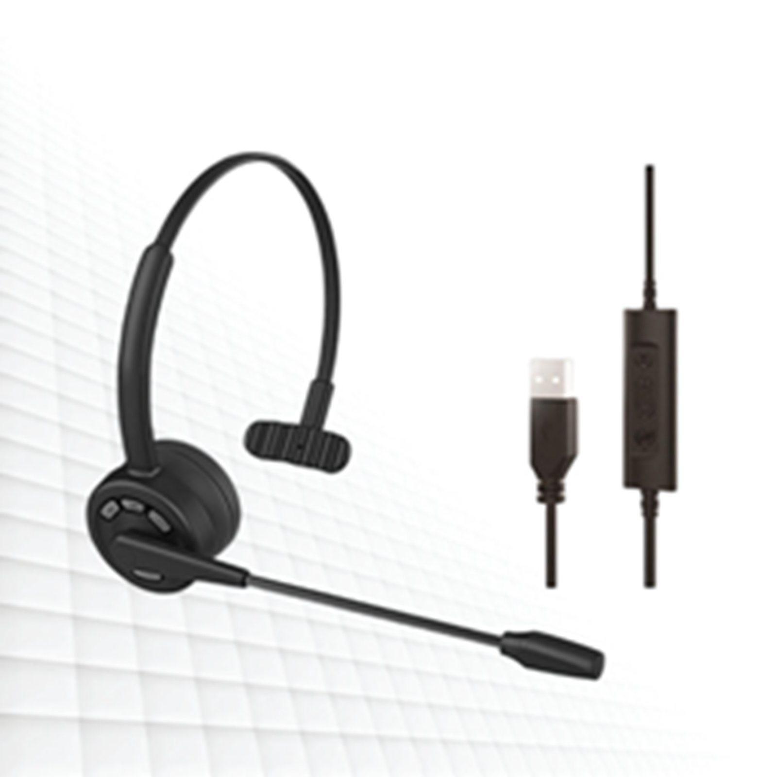 Bluetooth Headset Handsfree Calling Charging Pro Headphones for Home Office USB