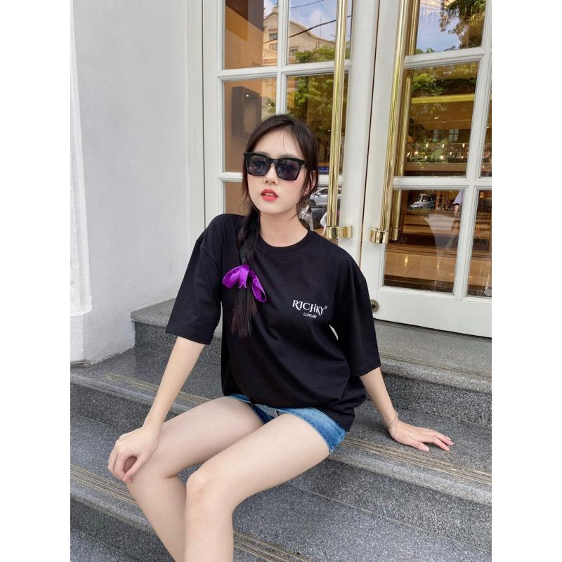 Áo Phông Unisex Richky Luxury Be Rich Your Way T Shirt Đen - RKP05