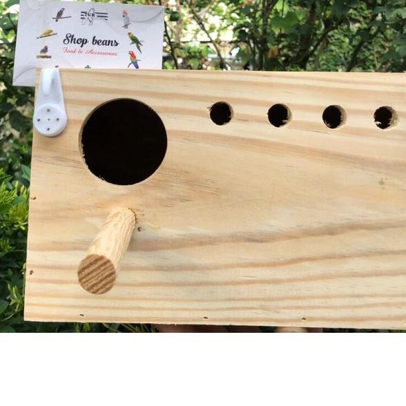 Tổ gỗ đẻ có hộc dành cho vẹt cock, greencheck,....