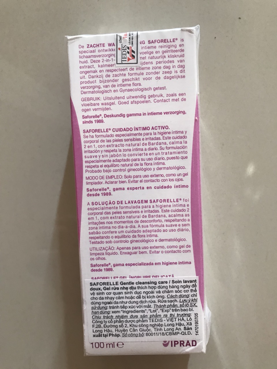Dung dịch vệ sinh Saforelle Gentle Cleansing Care