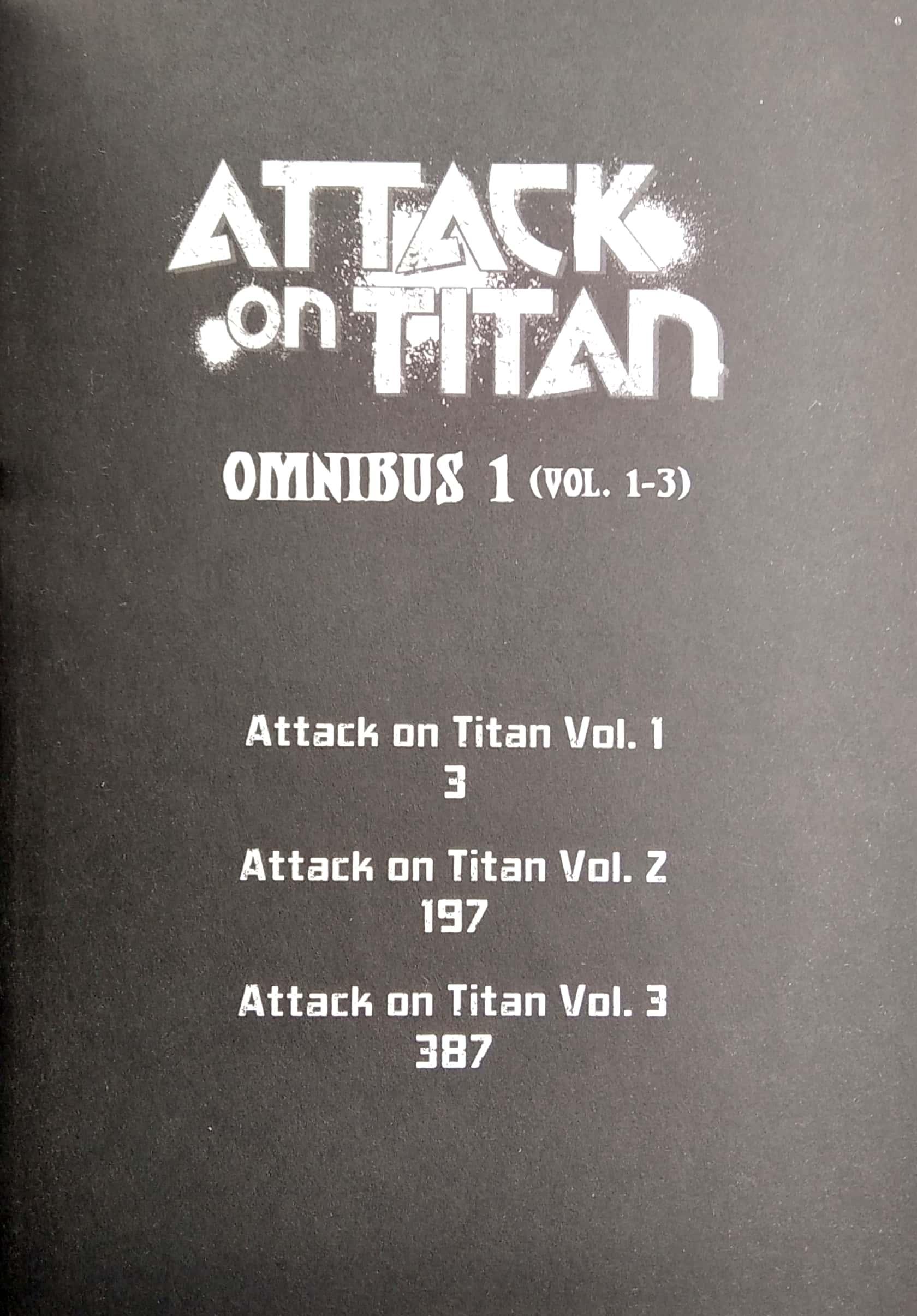 Attack On Titan Omnibus 1 (Vol. 1 - 3)