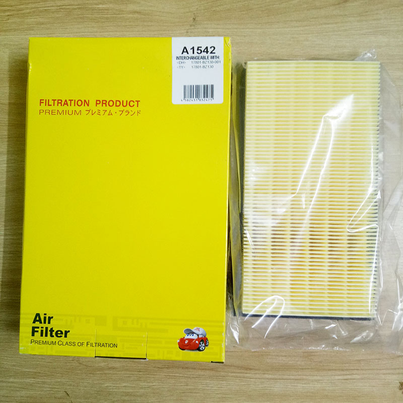 Lọc gió động cơ cho xe Toyota Wigo 1.2L 2017, 2018, 2019, 2020, 2021, 2022, 2023 mã phụ tùng 17801-BZ130 mã A1542