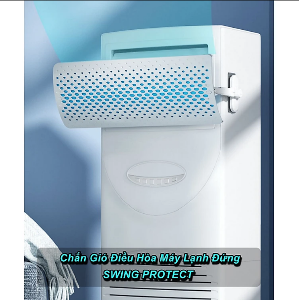 Cao cấp - Tấm Chắn Gió Điều Hòa Máy Lạnh Di Động SWING PROTECT Lọc Không Khí Ion Âm