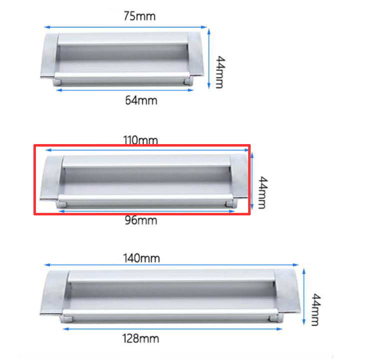 Tay nắm ngăn kéo âm nhôm
