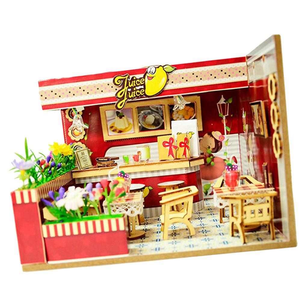 Dollhouse Miniature with Furniture, DIY Dollhouse Kit, Creative Room Decorations Kit, 1:24 Scale Model House for Woman and Girls