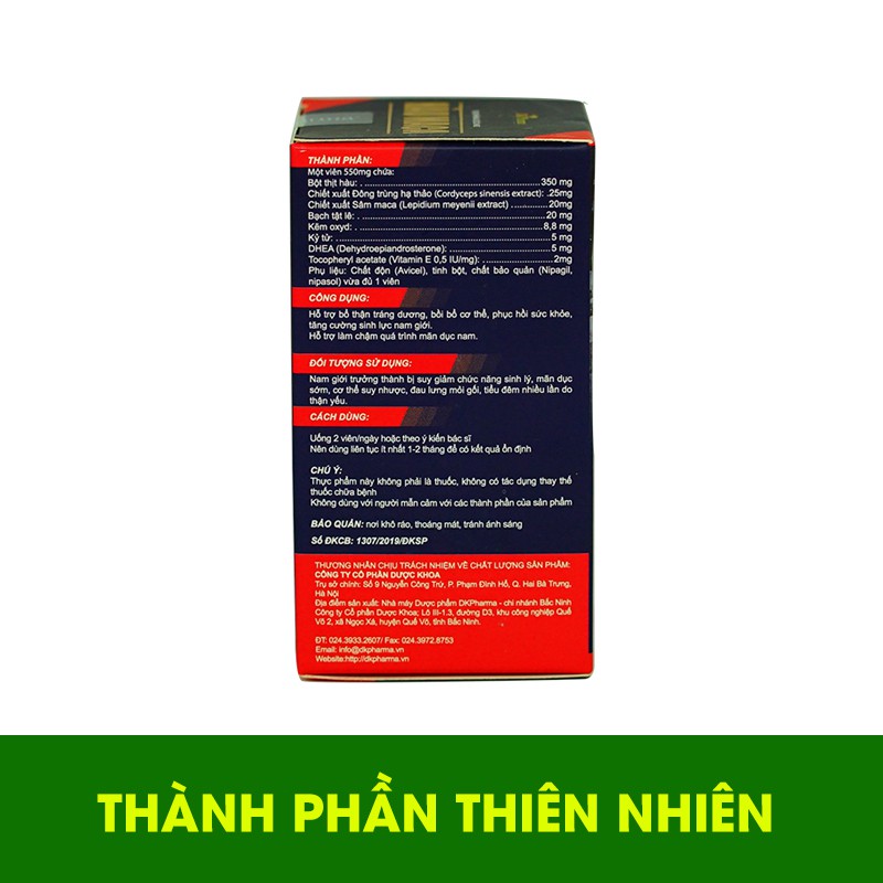 Viên bổ thận tráng dương DK Pharma Hàu Maca 30 viên