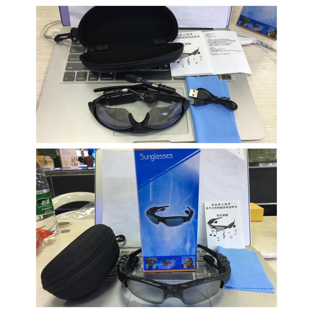 Bluetooth Sunglasses Wireless Headset Headphones With Mic for Car Driving