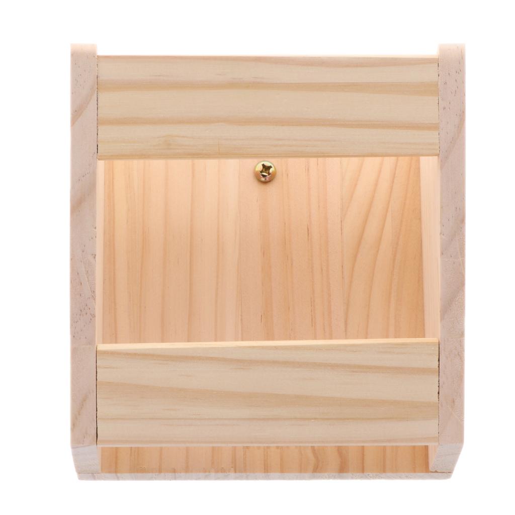 Natural Wooden Hay Feeder Rabbit Feeder Pet Cage Fixed Hay Rack Manger