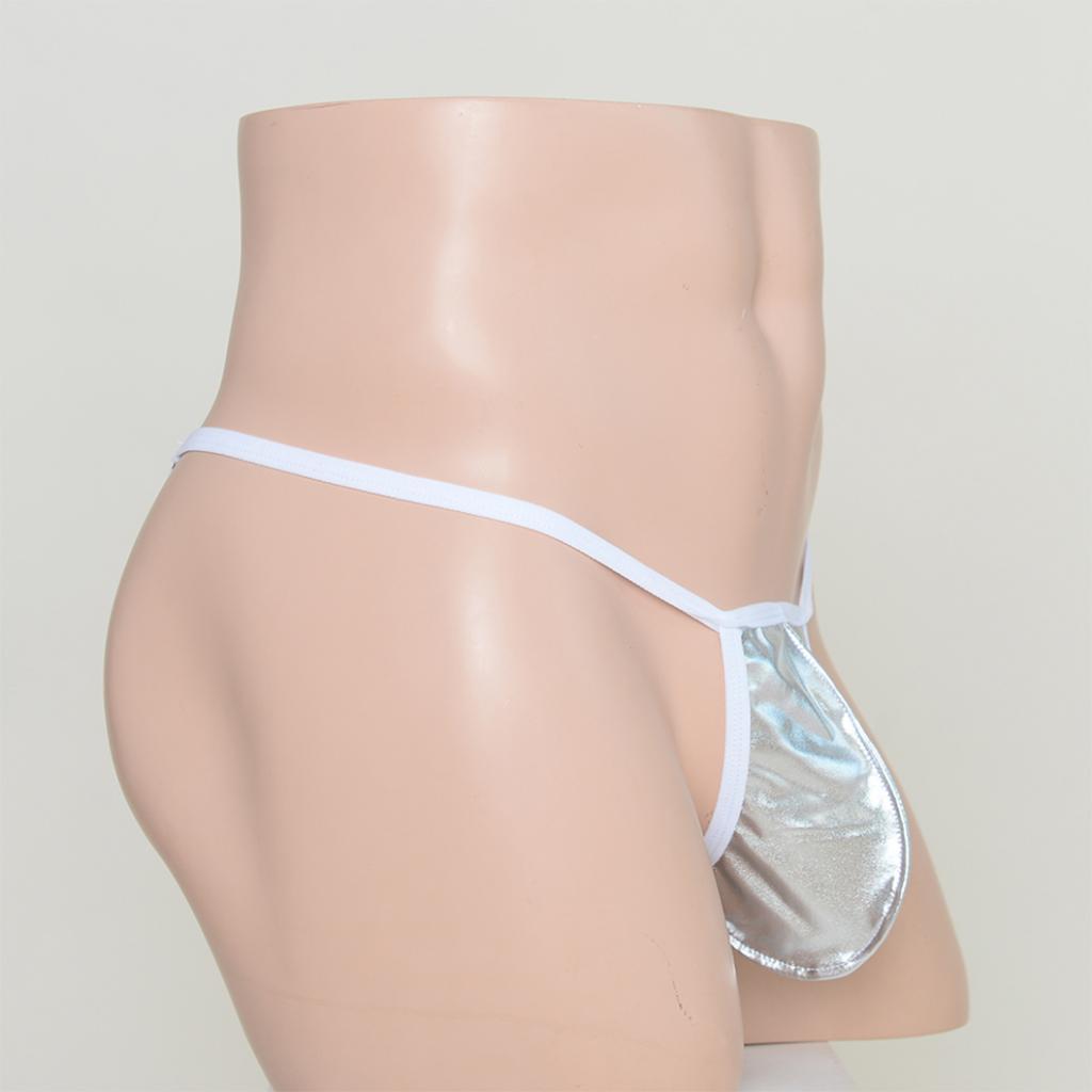 Men Back Tassel Chain T-Back Underwear Low-rise Bikini G-String Thong Briefs