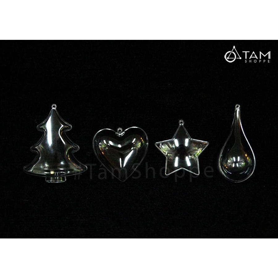 Phụ kiện trong suốt trang trí noel nhiều kiểu dáng X-PKTCT-73