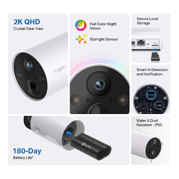 [Hàng Chính Hãng] Bộ 2 Camera WiFi Không Dây TP-Link Tapo C400S2 / C420S2 Chống Nước Full HD 1080P, 2K QHD