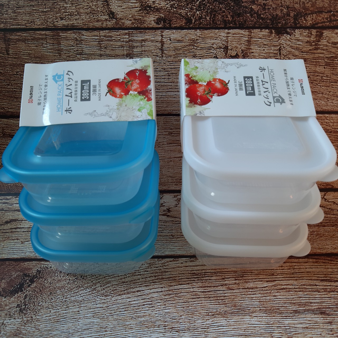 Set 3 Hộp Nhựa Dùng Được Lò Vi Sóng Màu Xanh - Nội Địa Nhật Bản
