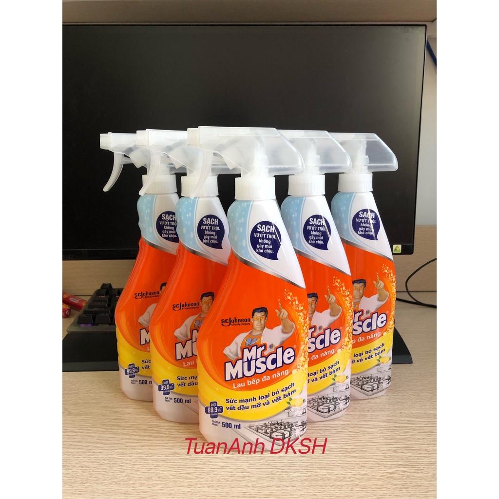 Nước Lau Bếp Đa Năng Mr Muscle hương cam chanh (500ml) - Hàng chính hãng DKSH Việt Nam.