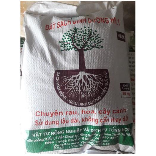10kg đất trồng cây giá thể HN1 sạch tơi xốp, chuyên trồng rau, cây cảnh, cải tạo đất trồng, Ken Garden
