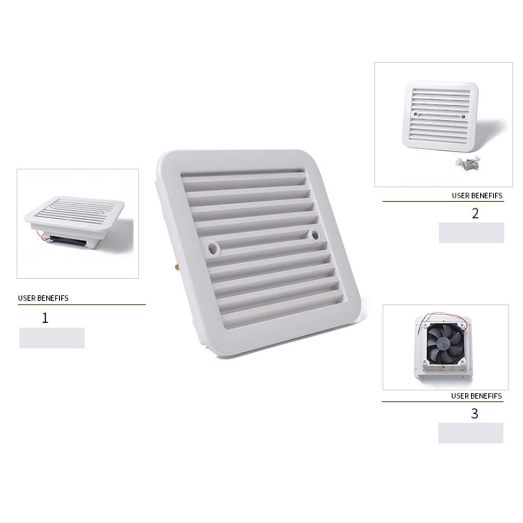 12V Universal Boat RV Caravans Electric Engine Cooling Radiator Silent Fan