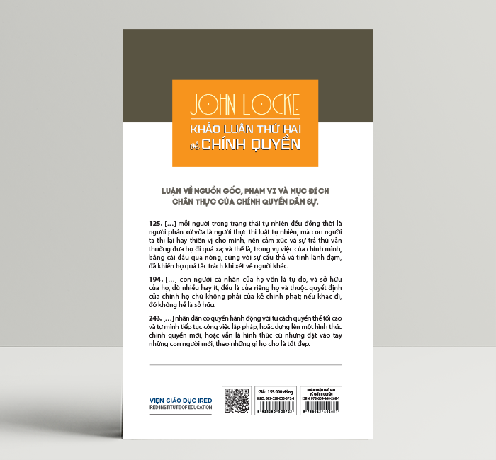 Sách IRED Books - Khảo luận thứ hai về chính quyền - John Locke