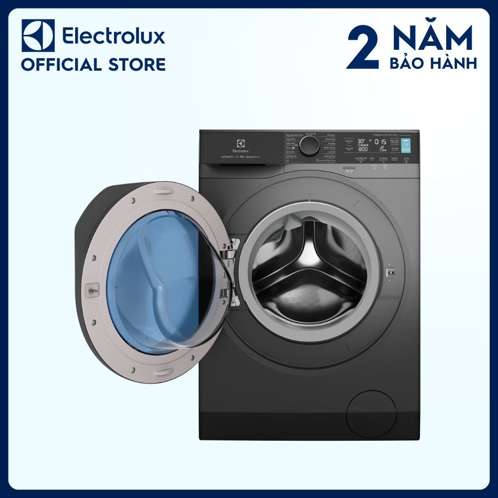 [Free Giao lắp] Máy giặt cửa trước Electrolux 11kg EWF1142R7SB - Giặt sạch 49 loại vết bẩn, diệt khuẩn 99.9% bằng hơi nước, kết nối Wifi, tư vấn chăm sóc quần áo [Hàng chính hãng]