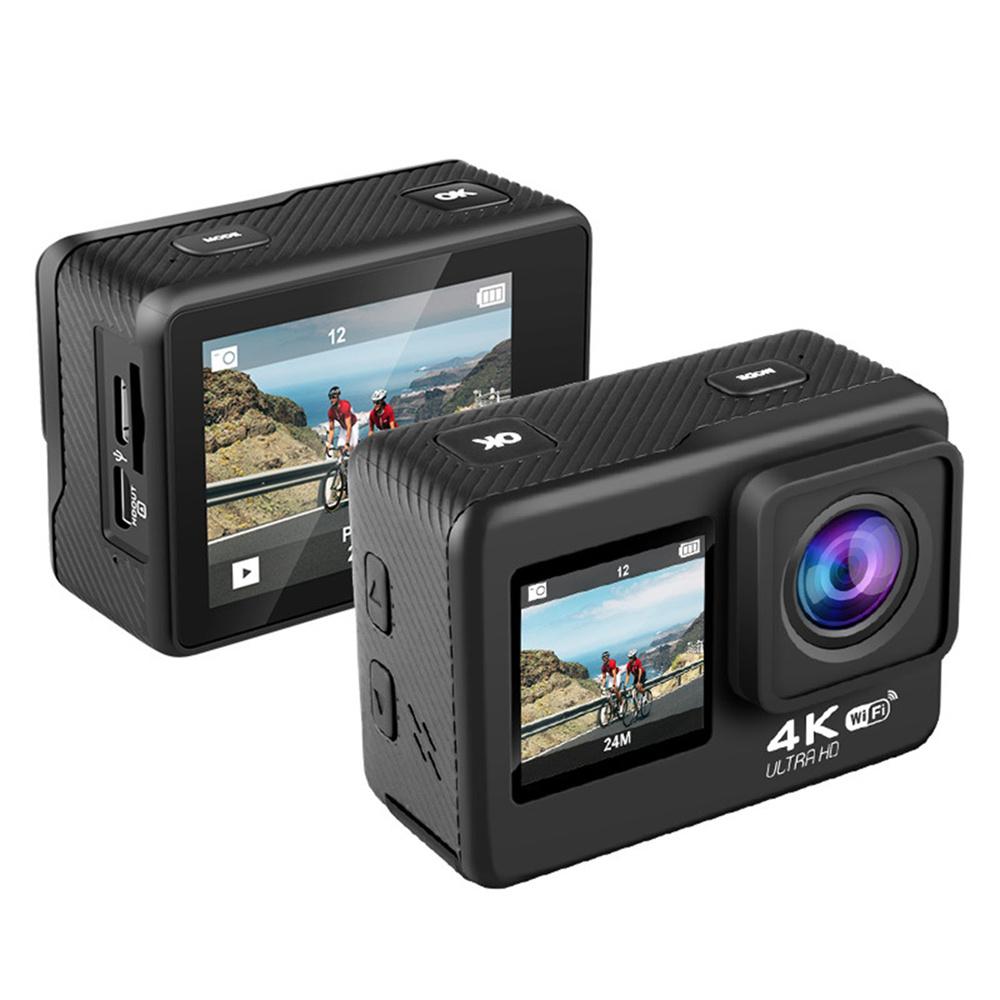 Camera hành động S60TR mới 4K 60fps 24MP EIS 2.0 Touch LCD màn hình kép WiFi điều khiển điều khiển từ xa 4x Zoom Go Sport