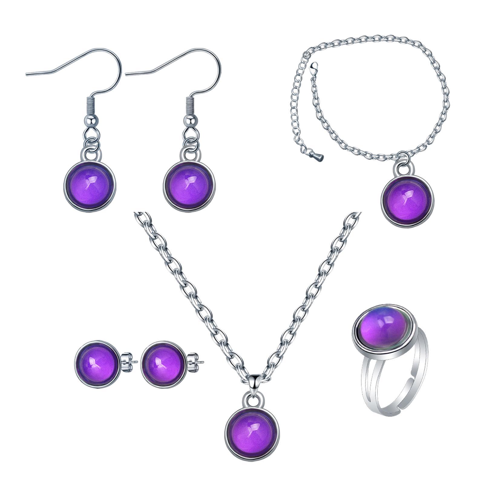 Mood Necklace Jewelry Set Fashion for Girls Women Wife Girlfriend Daily Wear