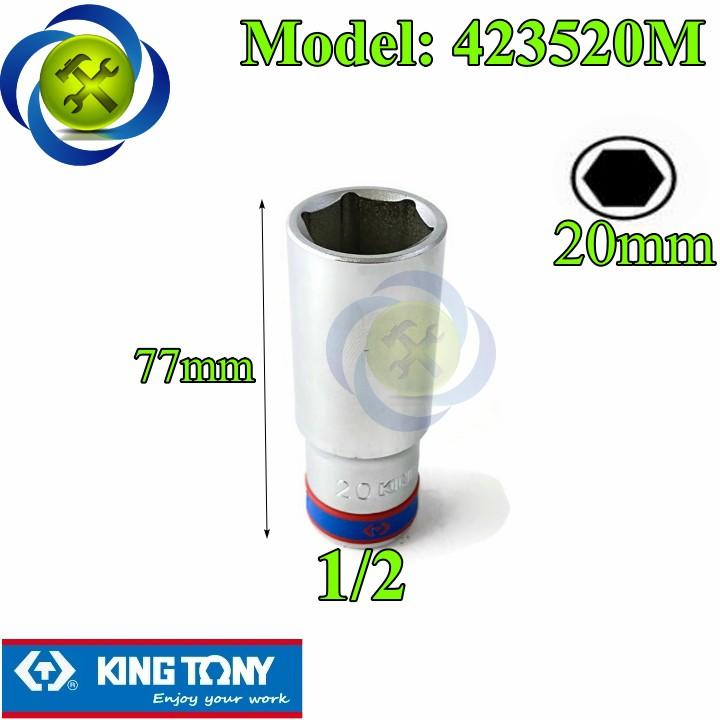 Tuýp trắng dài 20mm Kingtony 423520M 1/2 loại 6 cạnh